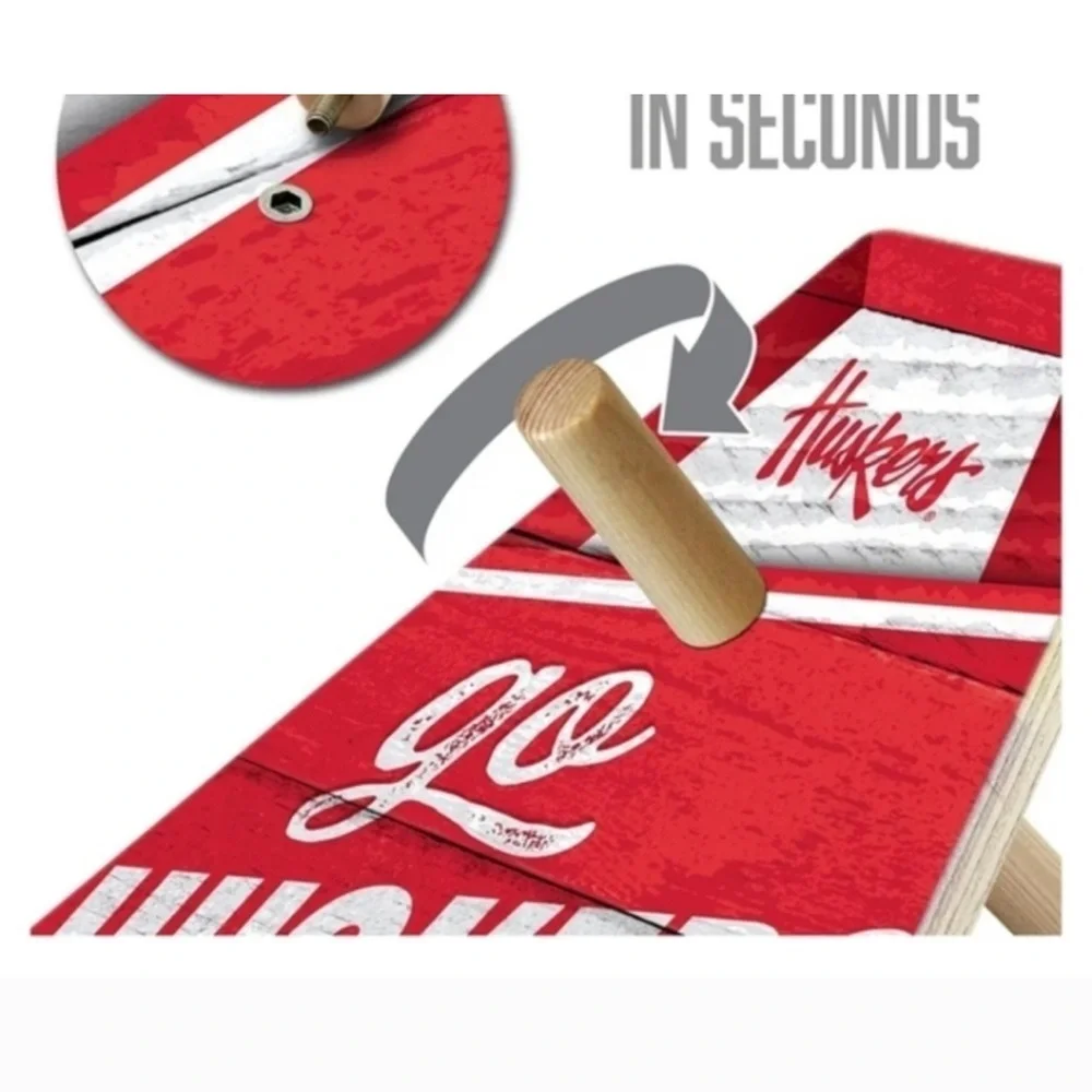 NCAA Nebraska Cornhuskers Ring Toss Cornhole Cornbag Game Set New In Box